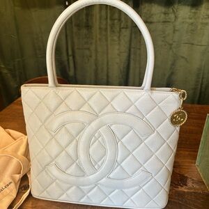 CHANEL Caviar Medallion Tote Bag